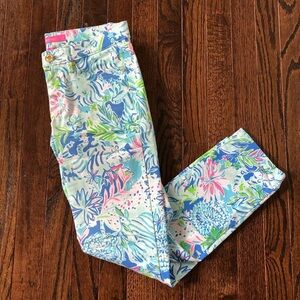 Lilly Pulitzer Women’s 2 Mid-Rise Skinny Bright Floral Jeans - LIKE NEW!!